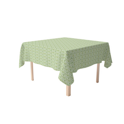 Fabric Textile Products, Inc. Square Tablecloth, 100% Cotton, Green Leaves Ornaments
