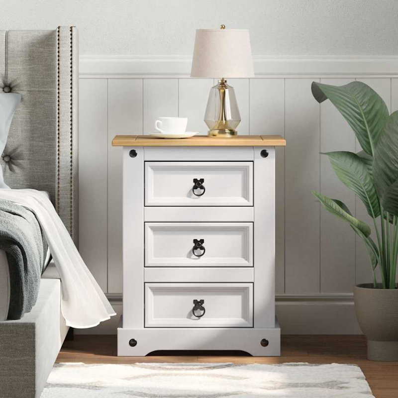 53cm W Solid Wood Bedside Table