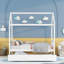 Structure de lit simple en bois massif avec lit gigogne simple, aucun sommier requis
