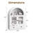 Arc-shaped Bathroom Storage Cabinet, Wall Cabinet, Wall Shelf Above the Toilet, with Double Drawers and Glass Door, Adjustable Shelves, Arched Hanging Cabinet for Kitchen, Living Room and Laundry Room-52740904