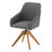  Upholstered Swivel Accent Chair, Linen Fabric Ergonomic Wood Arm Chair for Living Room, Bedroom-1102723113