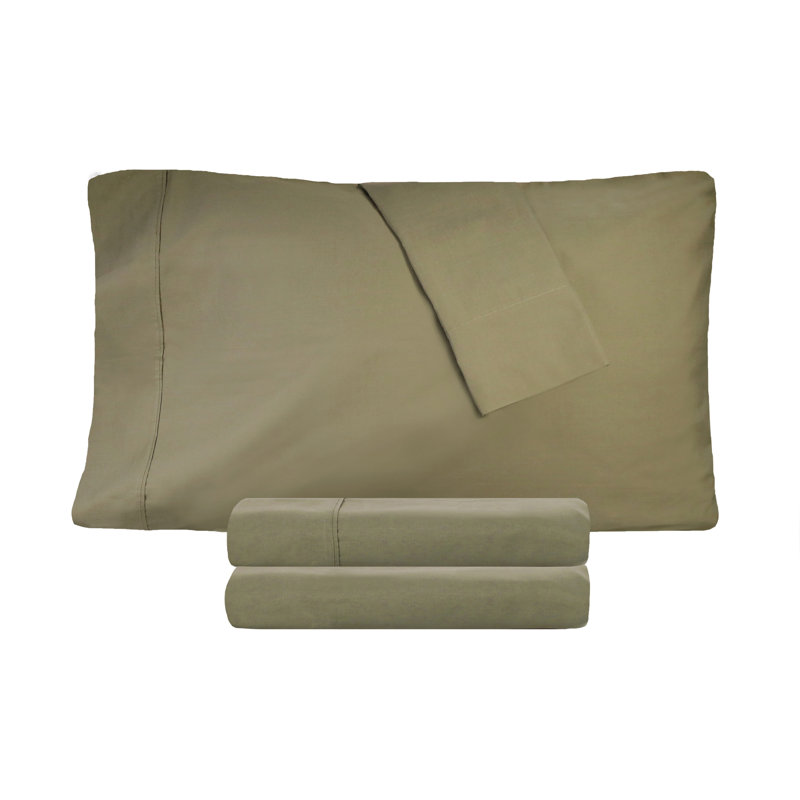 Sage Green Twin XL Cotton Percale Deep Pocket Sheet Set
