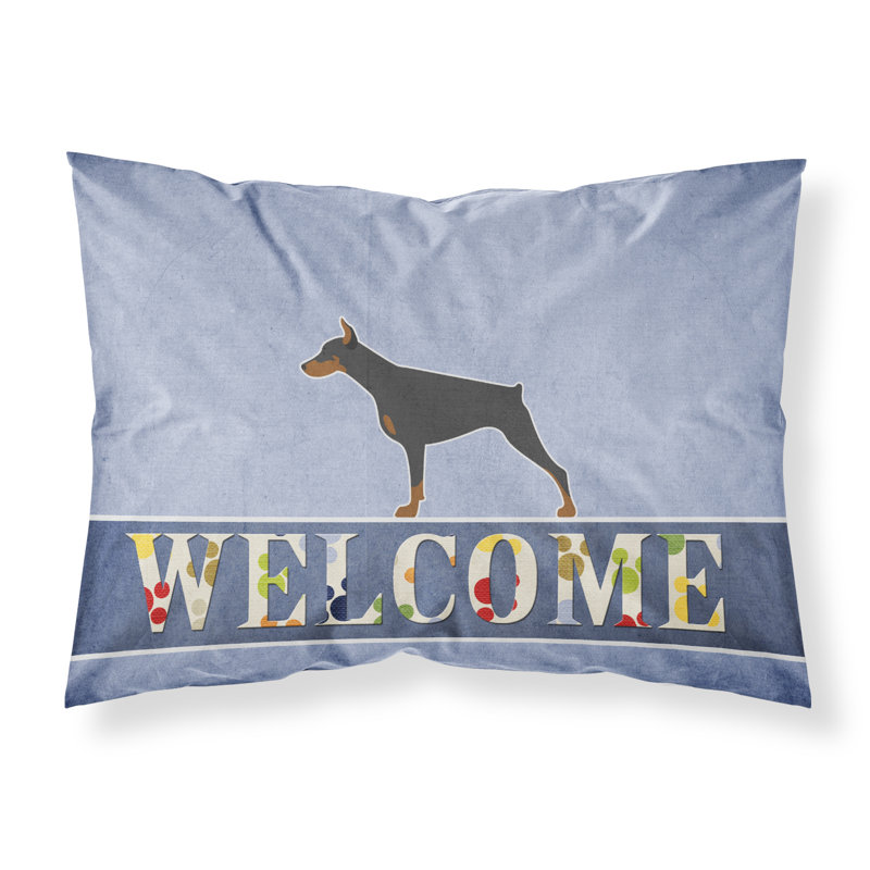 Taie d’oreiller welcome, Doberman pinscher