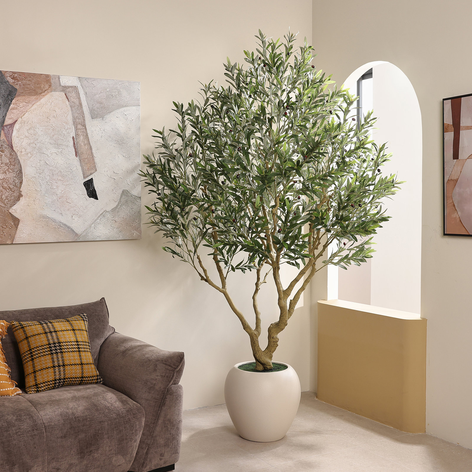 Ashwell 96" Olive Tree in Pot