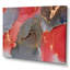 Gris et rouge, art abstrait fluide de luxe - peinture sur toile-67323105-67323114