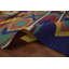 Tapis bohémien texturé Kilim 8 x 10 avec rayures dynamiques