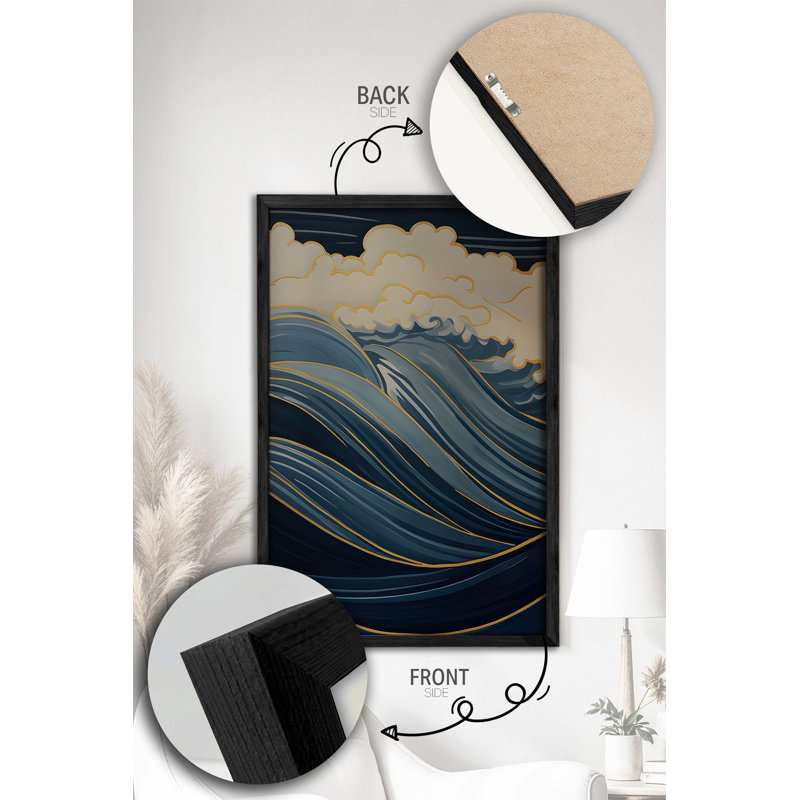 Ensemble de 3 panneaux décoratifs élégants en bois aggloméré, cadre en bois massif, 13,4 x 19,3 x 0,6 pouces | Œuvre d'art 100% MDF avec impression numérique | Parfait pour le salon, la chambre à coucher et le bureau, design élégant et moderne