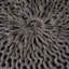 Pouf moderne tricoté en gris foncé pour animal de compagnie - Fascination faite à la main, 20 po x 14 po Grace ronde, 20 po
