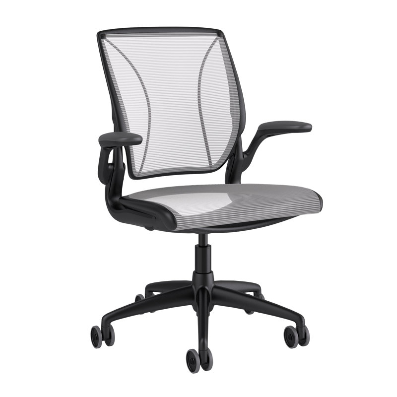 World Task Chair, White, Black, Fixed
