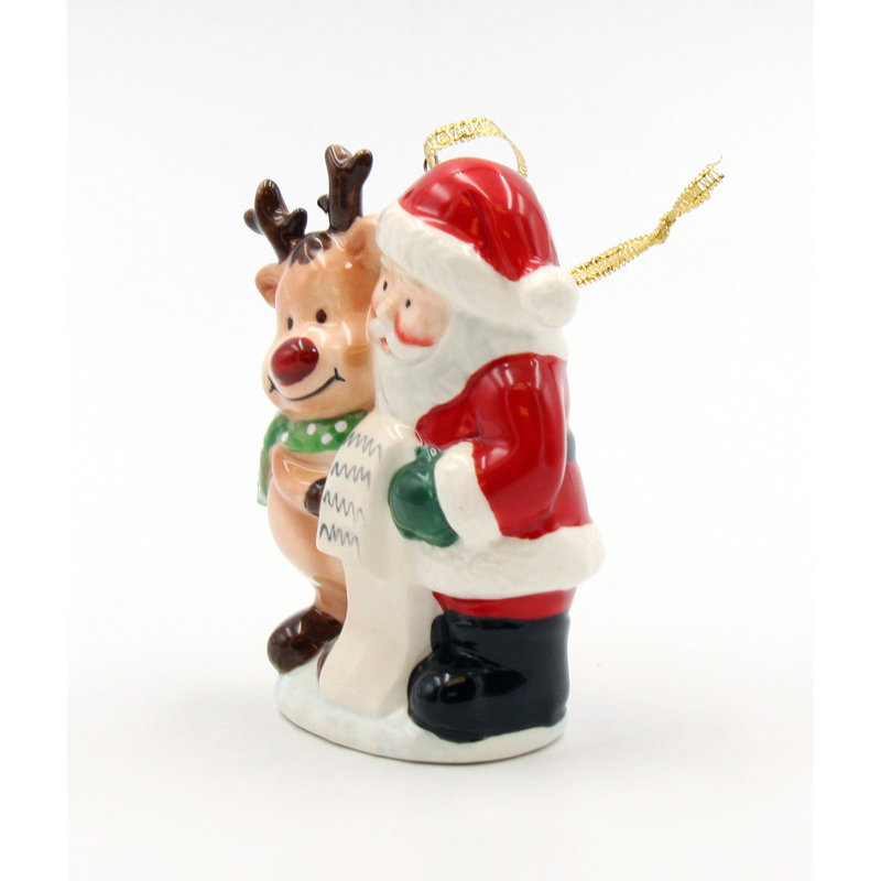 Ornement père Noël avec renne