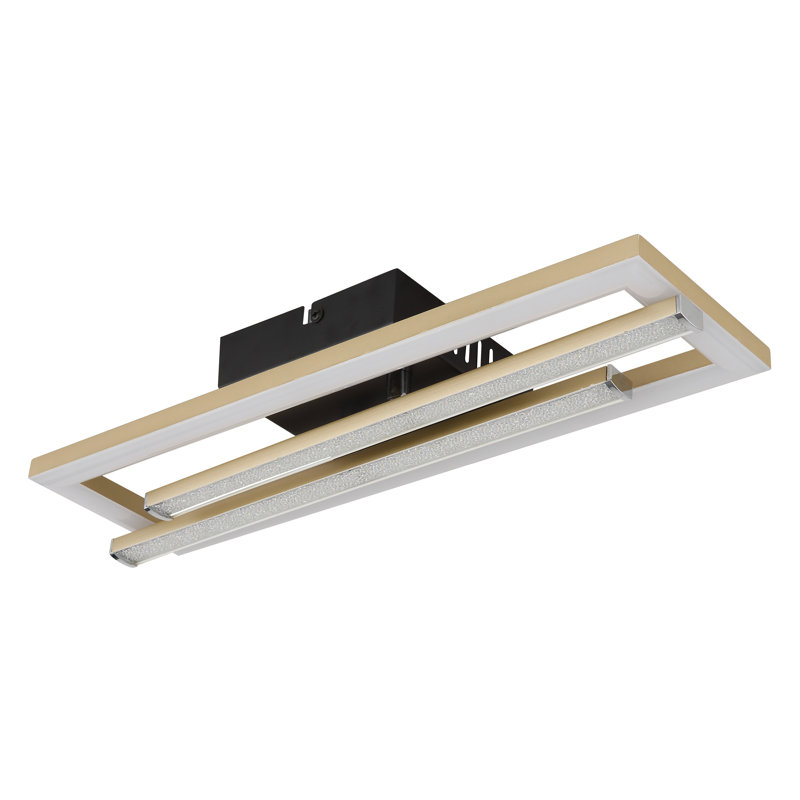 Deaken LED Flush Mount, Matt black/gold colors