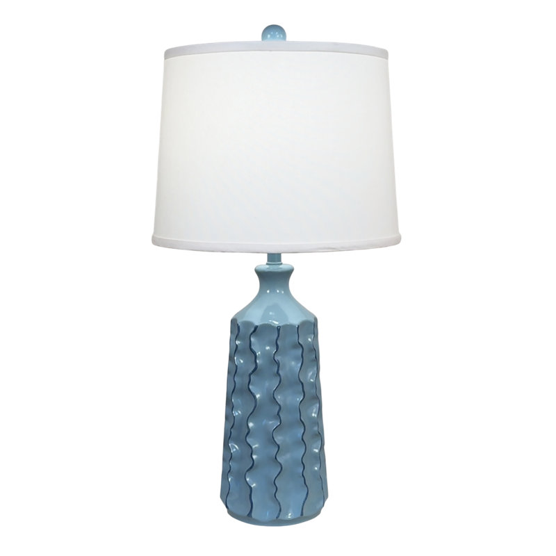 Vase cannelé, Bleu