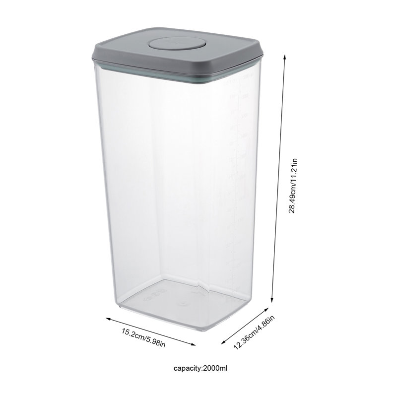 Ensemble de 8 boîtes de conservation alimentaire en plastique hermétiques et empilables avec couvercles pour céréales, farine, sucre et aliments secs.
