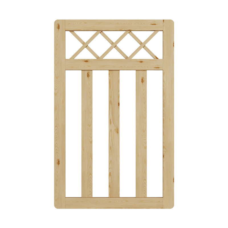 120 cm H Solid Wood Gate Fencing, 120 cm H x 76 cm W x 3 cm D, Yellow