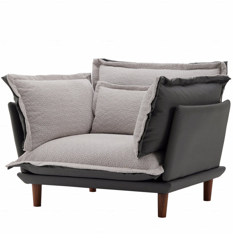 Fauteuil d'appoint simple de style moderne en chenille de style moderne