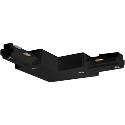 L Track Light Connector in Black