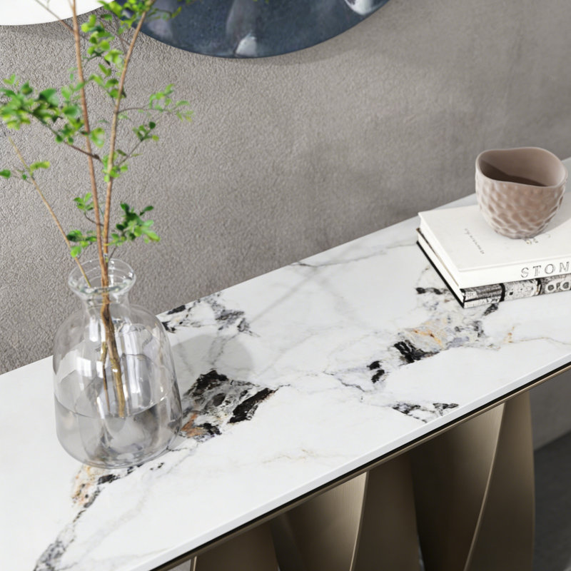 Console Modern Minimalist Art, H 31,5 po x l 62,99 po x P 13,78 po, Blanc