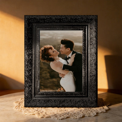 Cadre photo 3 pièces 5 "x 7" noir traditionnel pour pendaison de crémaillère