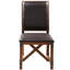Chaise de salle à manger en similicuir avec support en bois massif Chaise de style industriel: structure et siège pour plus de confort