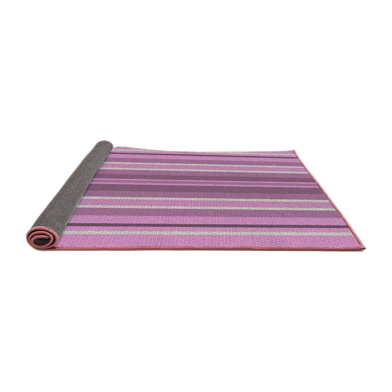 Tapis de zone rose à motif, Rond 5 pi