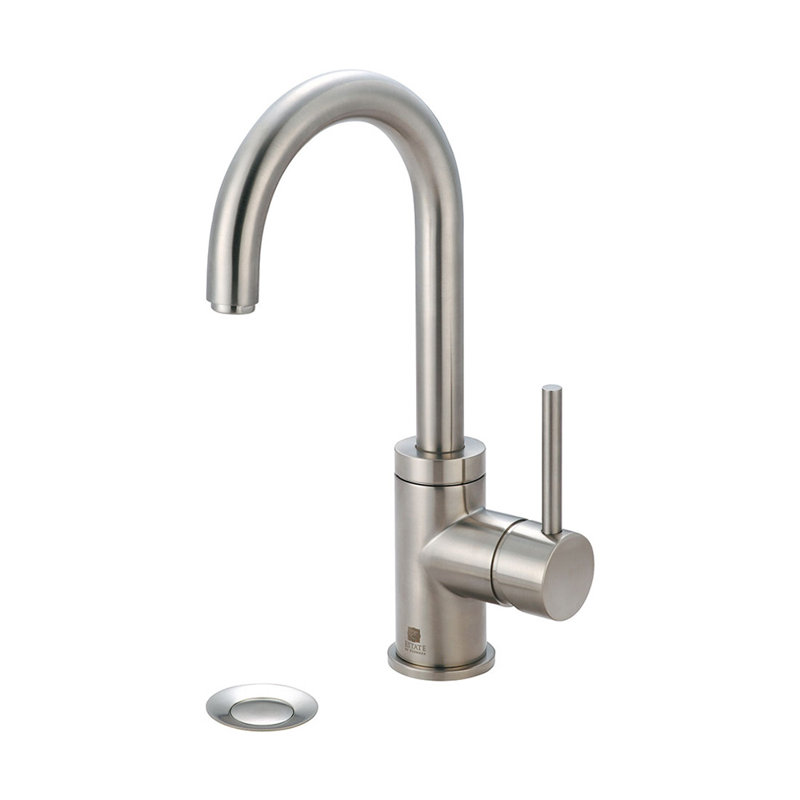 Robinet de salle de bain monotrou avec drain Motegi, Nickel brossé