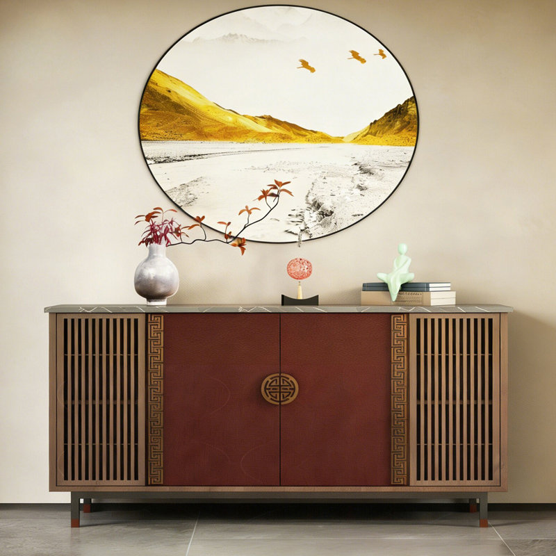 Buffet rétro simple et léger de luxe, H 35,4 po x l 70,8 po x P 15,7 po