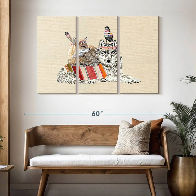 Ketti Boho Wolf, 32" H x 50" W