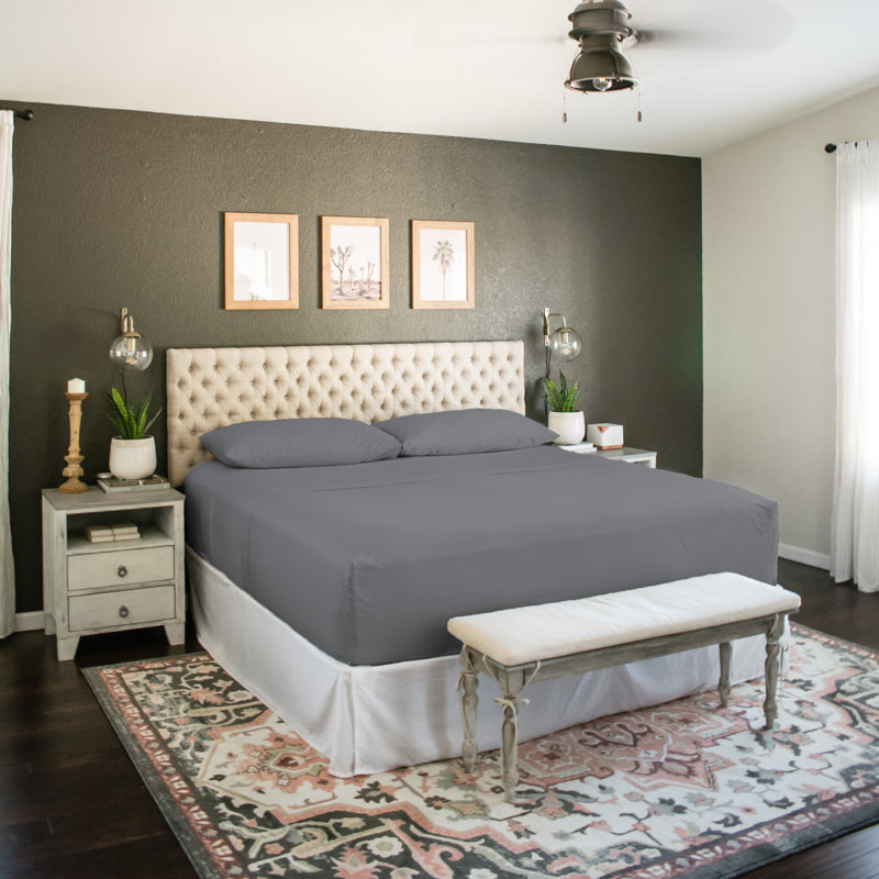 Luxe & Lazy Sheet Set, Gray, King Sheet Set