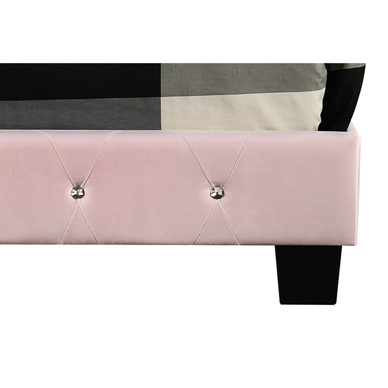 Lit entièrement en mousse rose transitionnel - l 80 po x P 83 po x H 48 po, construction confortable et confortable