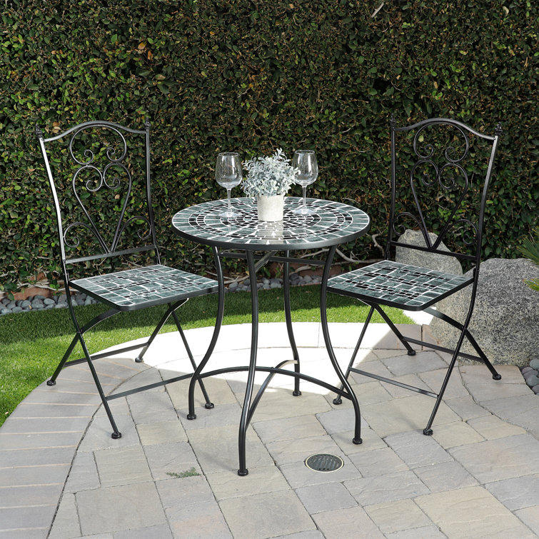 Bannockburn Round 2 - Person 24" Long Iron Bistro Set