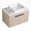 Meuble-lavabo mural simple 29,5 po avec plateau en pierre frittée Clemaville