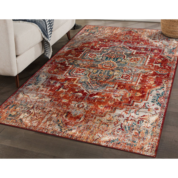 Tapis oriental rouge / orange