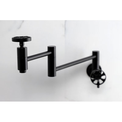 Kingston Brass Belknap Two-Handle 1-Hole Wall Mount Pot Filler Faucet