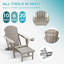 Chaise Adirondack pliante en plastique avec repose-pieds Cait-1864332160