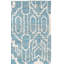 Tapis en jute / sisal tissé à plat Southwestern - bleu / ivoire-281234701