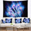Tapisserie florale florale bleue dans l'espace-28499432