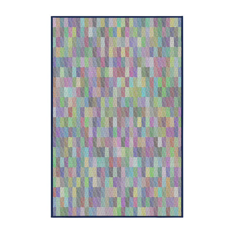 Tapis décoratif géométrique vert Saladino, Rectangle 7 pi x 10 pi