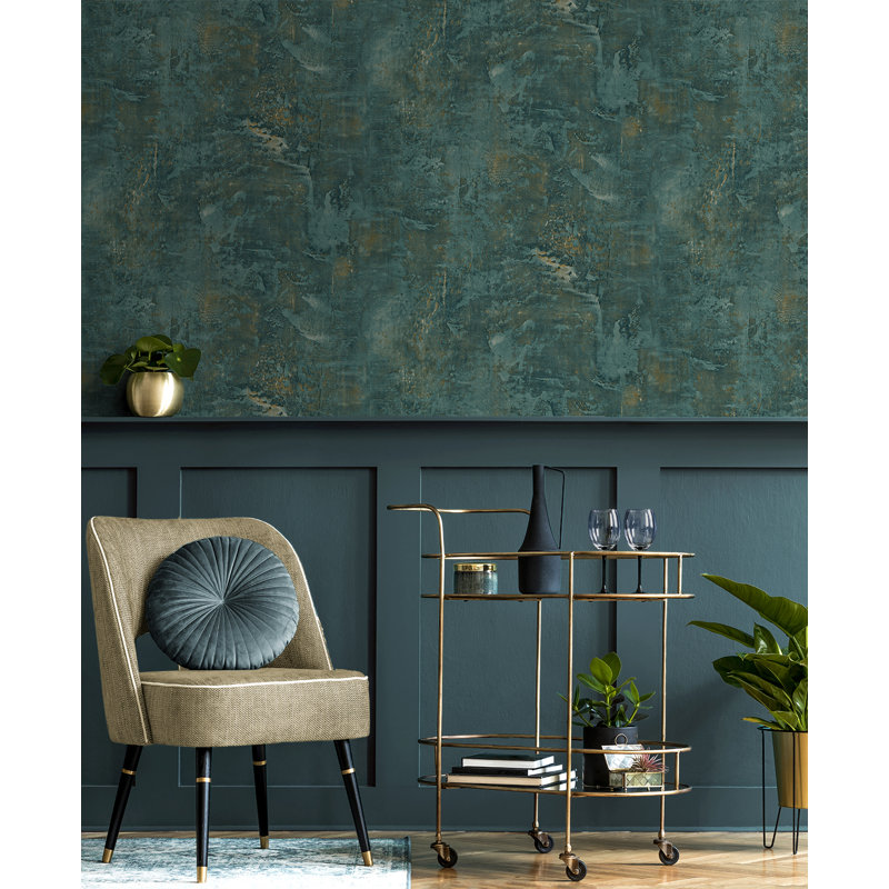 Alverstone Abstract Roll, Dark Teal/Butterscotch