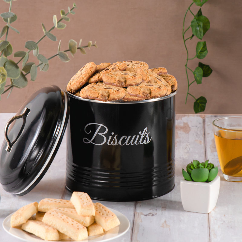 Essentials Metal Jar, Black