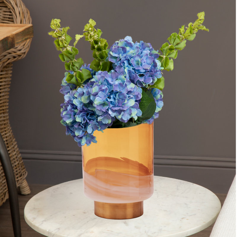 Cleo Small Amber Vase, Amber, 25cm H x 18cm W x 18cm D