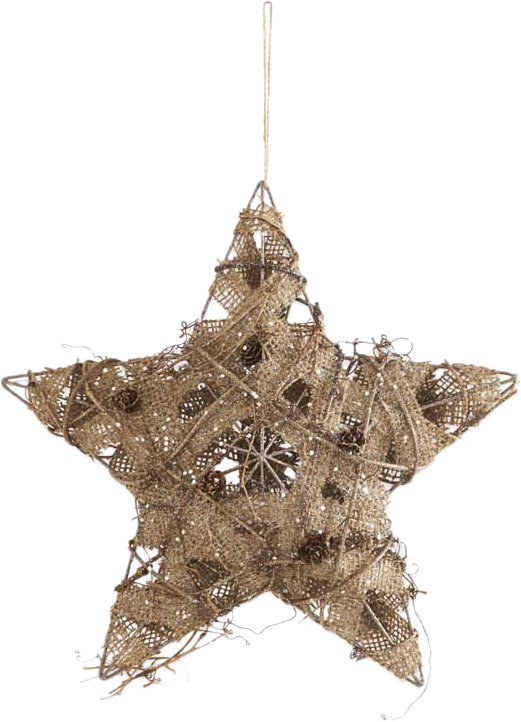 Ornement étoile de jute, Grand