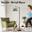 Lampe sur pied arquée avec abat-jour réglable, lampe sur pied majestueuse Paon, 3 températures de couleur, intensité variable, avec interrupteur au pied pour chambre à coucher