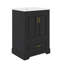 Meuble-lavabo contemporain 24 po avec 2 portes et 1 tiroir en céramique-1242449286