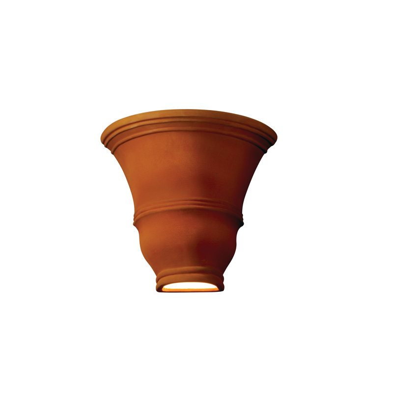 Grymes Ceramic Flush Mounted Sconce, LED