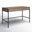 Bureau de 48 po de largeur avec 3 tiroirs de rangement - Bureau Mid-Century moderne en chêne gris antique pour bureau à domicile | Calla-575348057