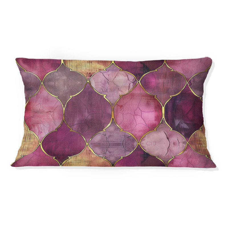 Coussin lombaire Magenta Diamond Glam II - Transitional