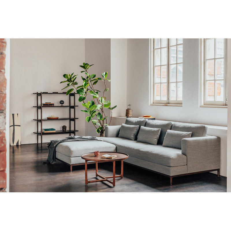 Qi Three Seater, Black Oak, Pattern H3082-5A