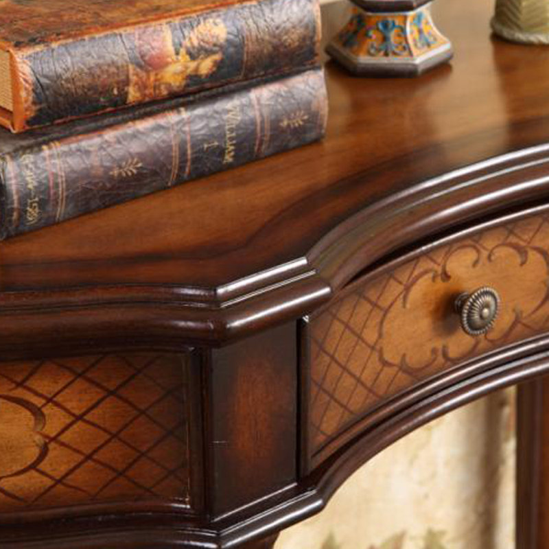 33.9" Solid Wood Console Table