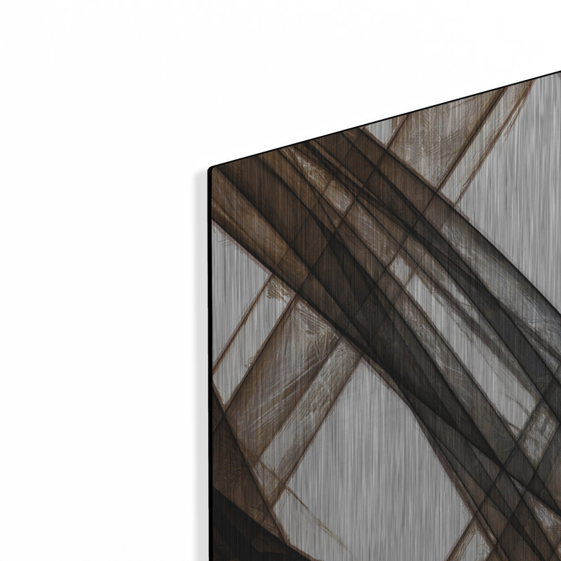  «Cross Ways 3» par Alonzo Saunders, art mural en métal, 12 po x 12 po, H 12 po x l 12 po