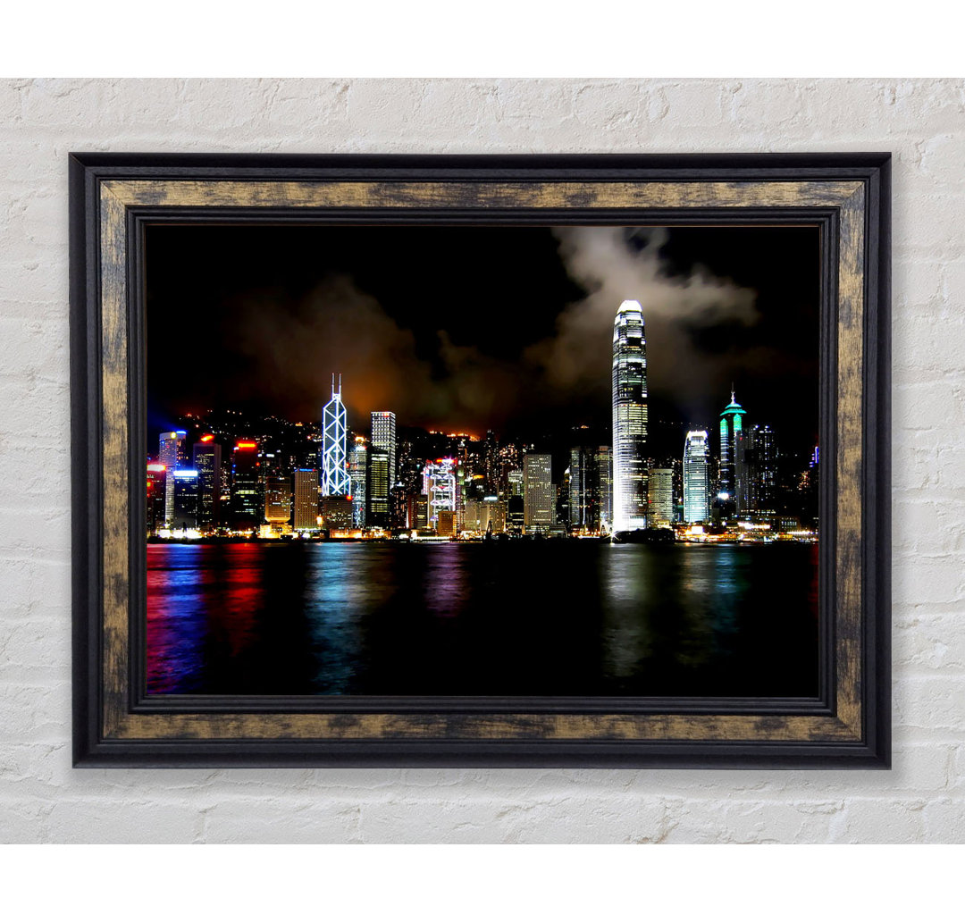 Hong Kong Cloudy Nights - Einzelne Bilderrahmen Kunstdrucke